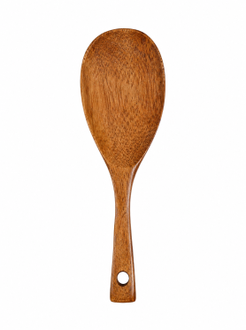 Thìa gỗ nấu ăn đầu tròn 20.5cm - Wood spatula