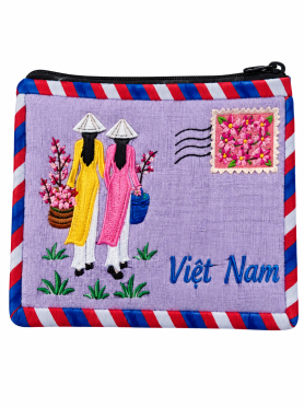 Ví bì thư thêu hình VN 17x11cm - Bags