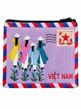 Ví bì thư thêu hình VN 20x13cm - Bags