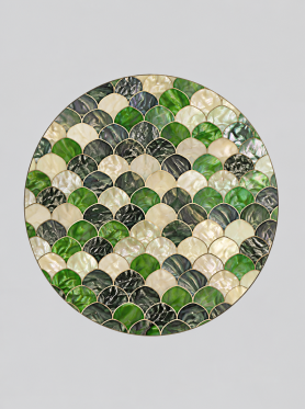 Dĩa tròn khảm ốc 20cm - Plate