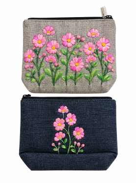 Ví cầm tay thêu 2 mặt 18x12.5cm - Bags