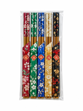 Bộ đũa và gác đũa khảm xà cừ 7cm (bộ 5) - Chopstick set