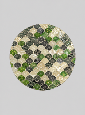Dĩa tròn khảm ốc 18cm - Plate