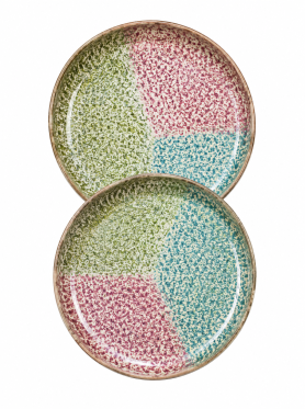 Bộ khay tròn khảm xà cừ 2pcs - Trays