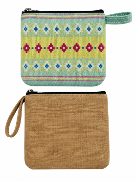 Ví thêu hoạ tiết 1 mặt (1 dây kéo) - Bags
