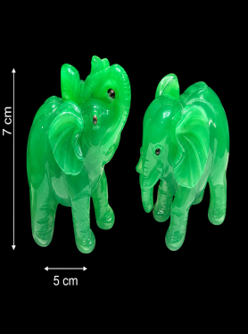 Tượng con voi phối màu lớn 8cm - Statue