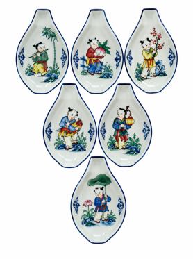 Bát Tràng đĩa gia vị vẽ hoạ tiết 9.5cm - Plates