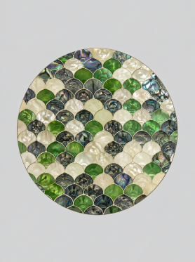 Dĩa tròn khảm ốc 22cm - Plate