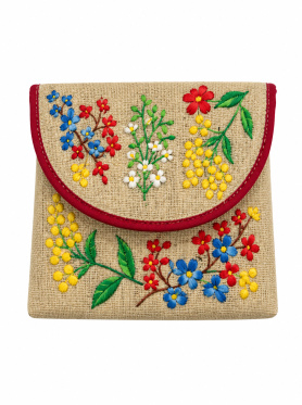 Ví thêu hoa nắp gập - Bags