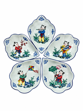 Bát Tràng đĩa gia vị vẽ hoạ tiết 8.8cm - Plates