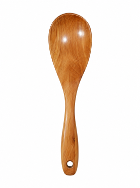 Thìa gỗ nấu ăn đầu tròn 21cm (sâu lòng) - Wood spatula