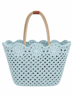 Túi macrame quai da phối hoạ tiết 29x28cm - Bags