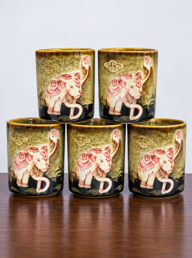 Bát Tràng cốc vẽ hoạ tiết hoa sen - Cups