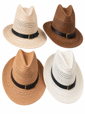 Mũ cao bồi vành rộng phối lưới - Hats