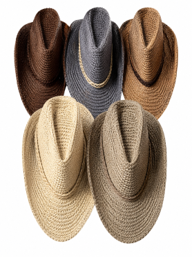 Mũ cao bồi viền chỉ - Hats