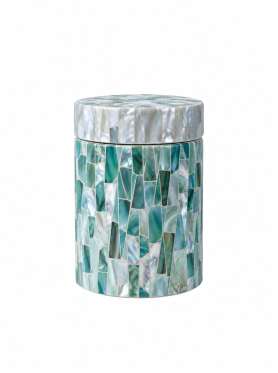 Hộp trụ tròn khảm xà cừ 10cm - Box