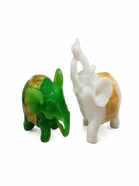 Tượng con voi phối màu nhỏ 5cm - Statue